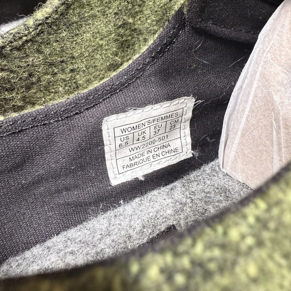 Woolrich Strand Green Ombre Wool Sneakers Women's Size 6.5 Cozy‎ Display Model - Picture 7 of 9